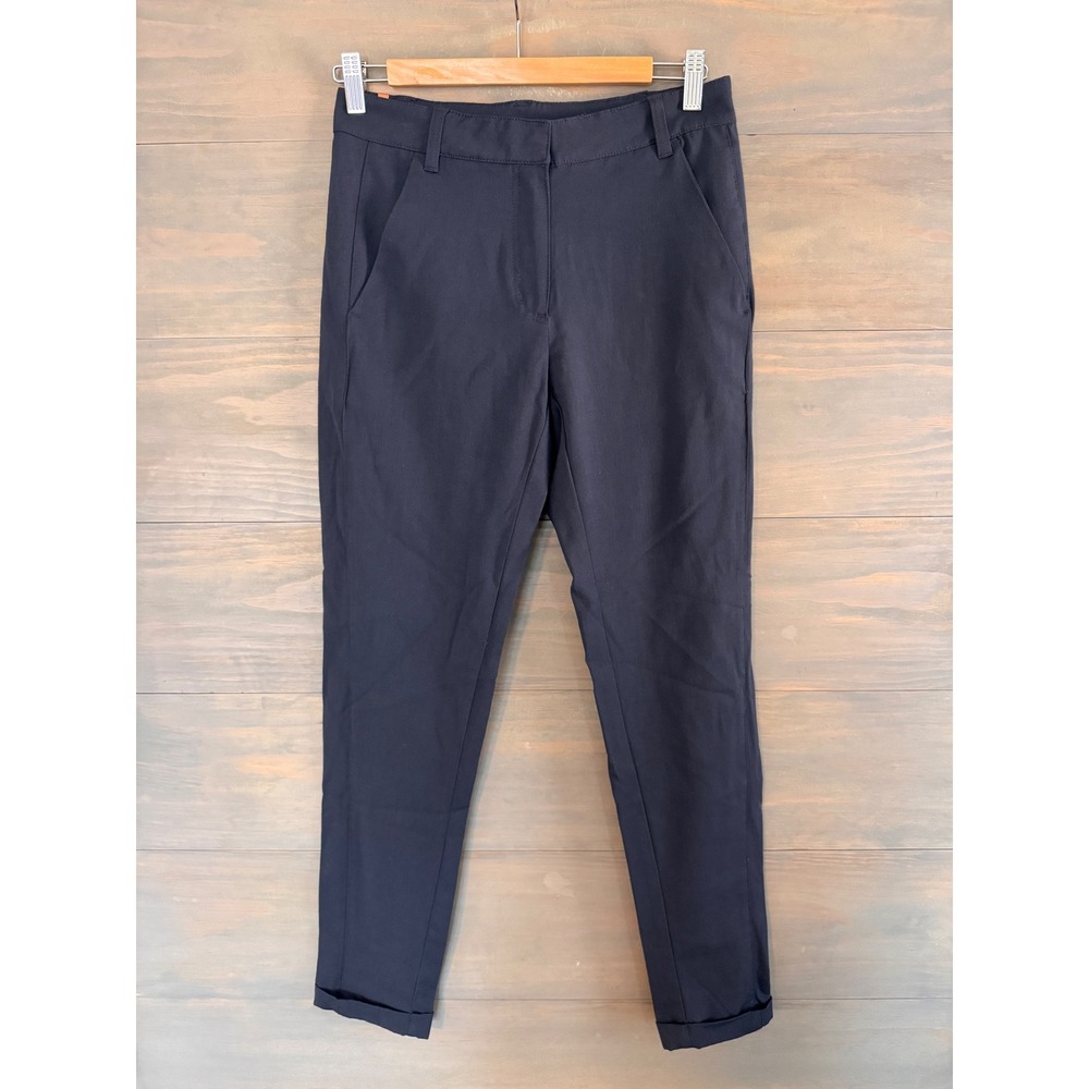 QOR Womens Merino Wool Blend Performance Tapered Pants Navy Blue Size 2‎ 21900